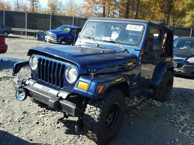 1J4FA39S25P369660 - 2005 JEEP WRANGLER X BLUE photo 2