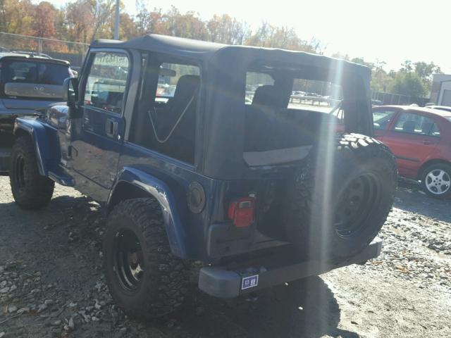 1J4FA39S25P369660 - 2005 JEEP WRANGLER X BLUE photo 3