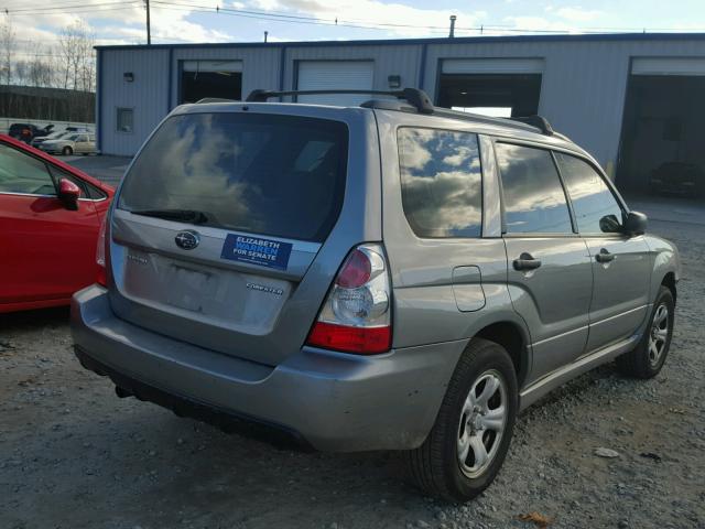 JF1SG63687H747189 - 2007 SUBARU FORESTER 2 SILVER photo 4