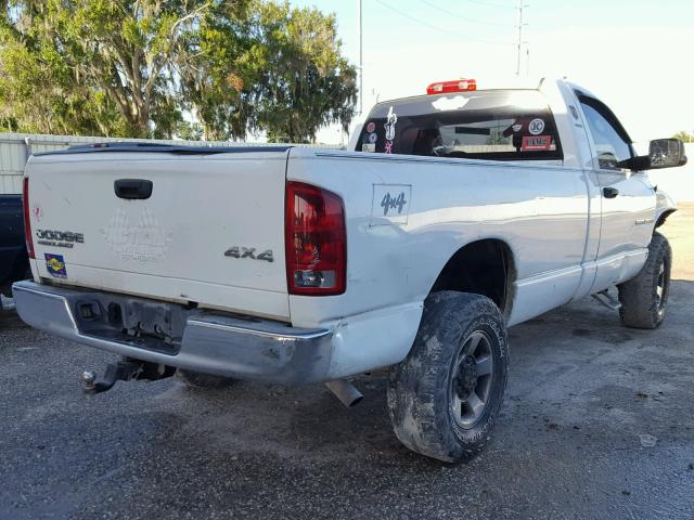 3D7KU26D54G281335 - 2004 DODGE RAM 2500 S თეთრი ფოტო 4