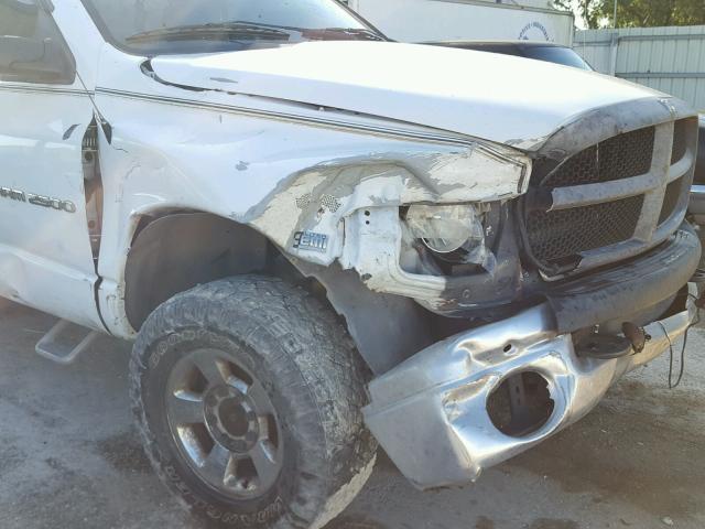 3D7KU26D54G281335 - 2004 DODGE RAM 2500 S თეთრი ფოტო 9