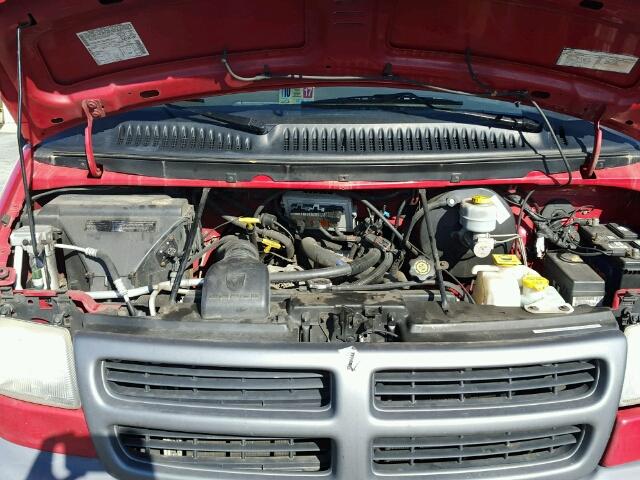 2B7HB11YX2K146639 - 2002 DODGE RAM VAN B1 RED photo 7