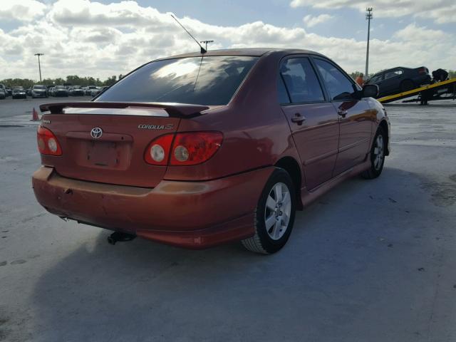 1NXBR32E47Z861625 - 2007 TOYOTA COROLLA RED photo 4