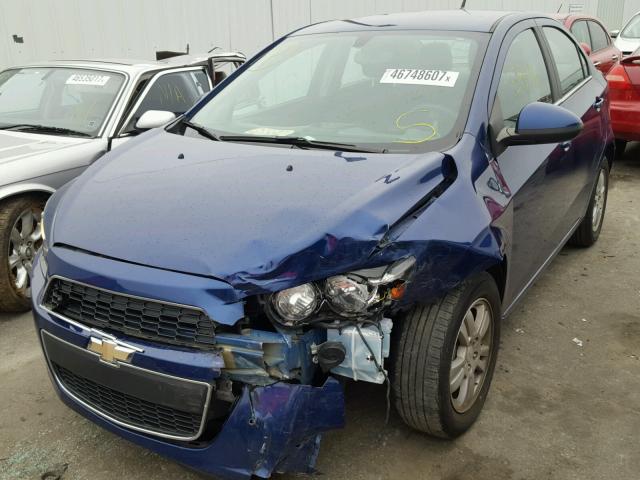 1G1JC5SH1E4157640 - 2014 CHEVROLET SONIC LT BLUE photo 2