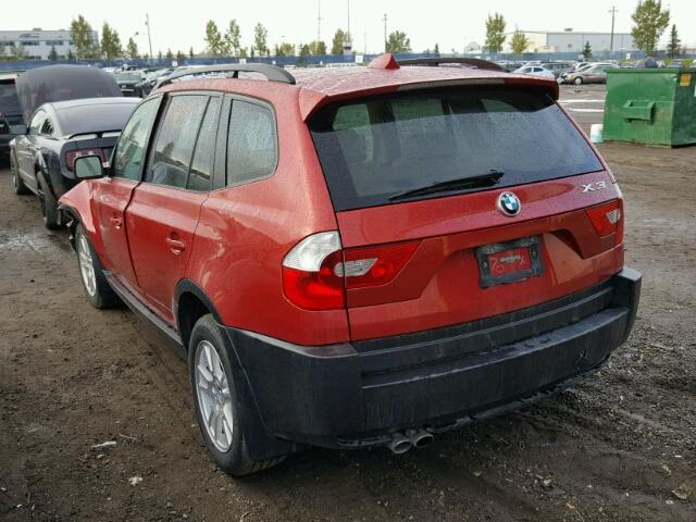 WBXPA73486WC53808 - 2006 BMW X3 2.5I RED photo 3