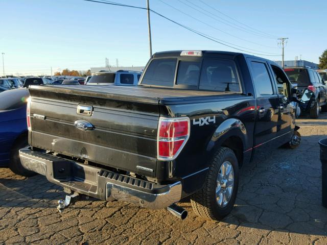 1FTFW1EF0EKF89056 - 2014 FORD F150 SUPER BLACK photo 4