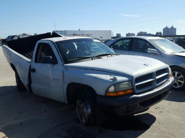 1B7FL26X01S259529 - 2001 DODGE DAKOTA WHITE photo 1