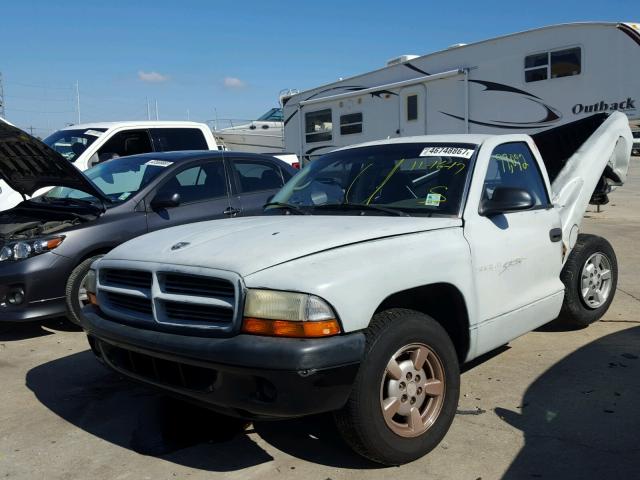 1B7FL26X01S259529 - 2001 DODGE DAKOTA WHITE photo 2