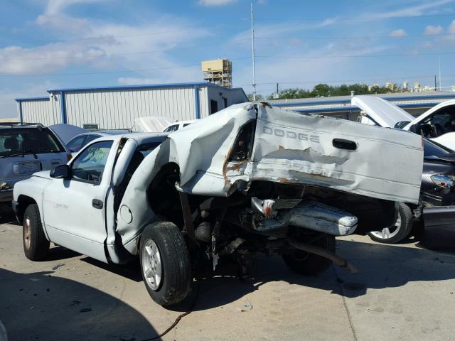 1B7FL26X01S259529 - 2001 DODGE DAKOTA WHITE photo 3