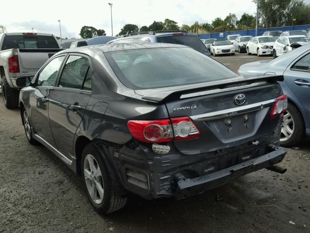 5YFBU4EE2CP054077 - 2012 TOYOTA COROLLA BA BLACK photo 3