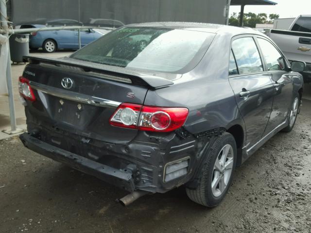 5YFBU4EE2CP054077 - 2012 TOYOTA COROLLA BA BLACK photo 4