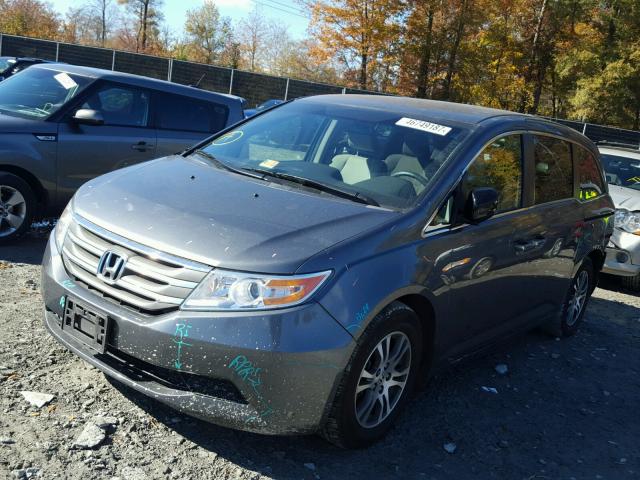 5FNRL5H43CB101462 - 2012 HONDA ODYSSEY EX GRAY photo 2