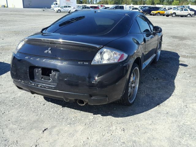 4A3AK34T57E045028 - 2007 MITSUBISHI ECLIPSE GT BLACK photo 4