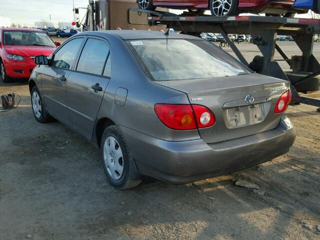 2T1BR32E24C790647 - 2004 TOYOTA COROLLA CE GRAY photo 3