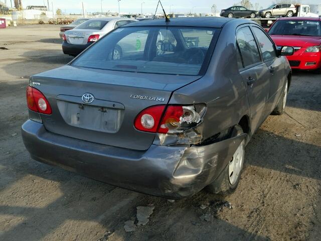 2T1BR32E24C790647 - 2004 TOYOTA COROLLA CE GRAY photo 4