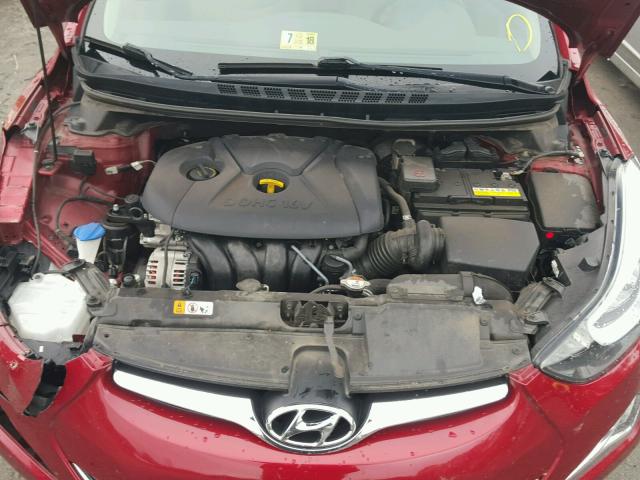 5NPDH4AE5GH713355 - 2016 HYUNDAI ELANTRA SE RED photo 7