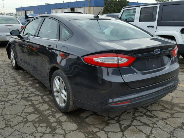 3FA6P0H79DR140700 - 2013 FORD FUSION SE BLACK photo 3