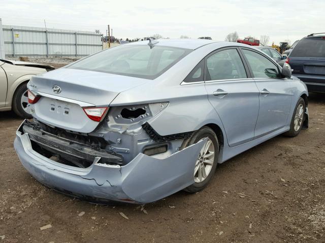 5NPEB4AC2EH894562 - 2014 HYUNDAI SONATA GLS BLUE photo 4