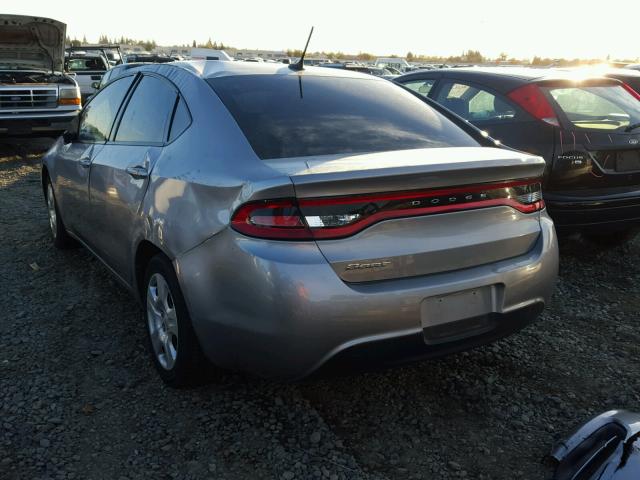 1C3CDFAA0FD415904 - 2015 DODGE DART SE GRAY photo 3