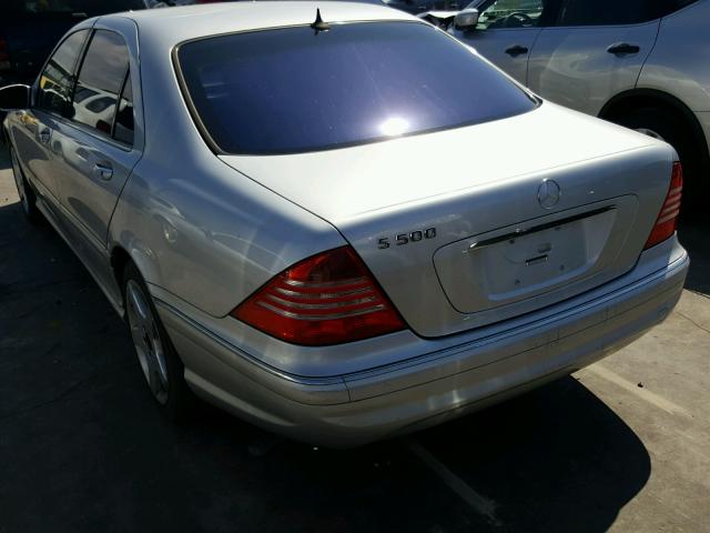 WDBNG75J55A443286 - 2005 MERCEDES-BENZ S 500 SILVER photo 3
