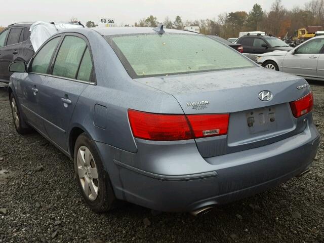 5NPET46F09H420776 - 2009 HYUNDAI SONATA GLS BLUE photo 3