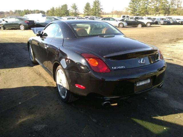 JTHFN48Y520002339 - 2002 LEXUS SC 430 BLACK photo 3