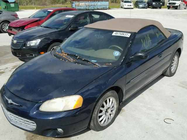 1C3EL55U51N598455 - 2001 CHRYSLER SEBRING BLACK photo 2