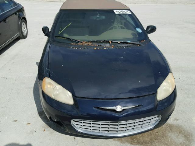 1C3EL55U51N598455 - 2001 CHRYSLER SEBRING BLACK photo 9