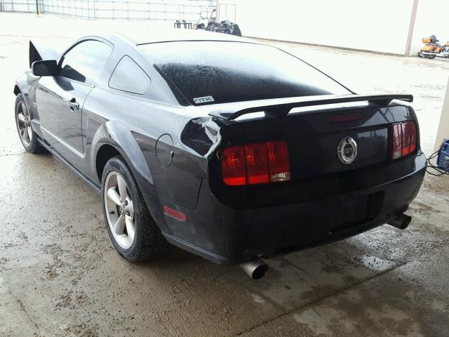 1ZVFT82H875258313 - 2007 FORD MUSTANG GT BLACK photo 3