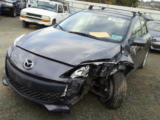 JM1BL1M84C1654410 - 2012 MAZDA 3 I GRAY photo 2