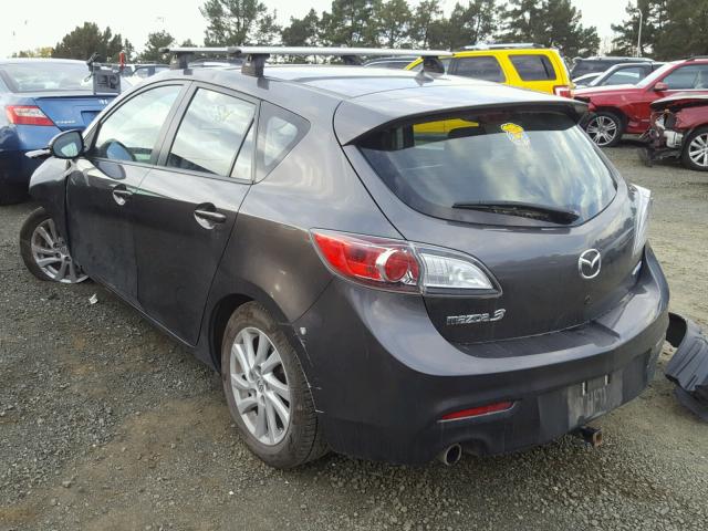 JM1BL1M84C1654410 - 2012 MAZDA 3 I GRAY photo 3