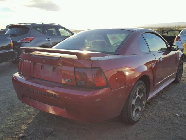 1FAFP40614F161452 - 2004 FORD MUSTANG RED photo 4