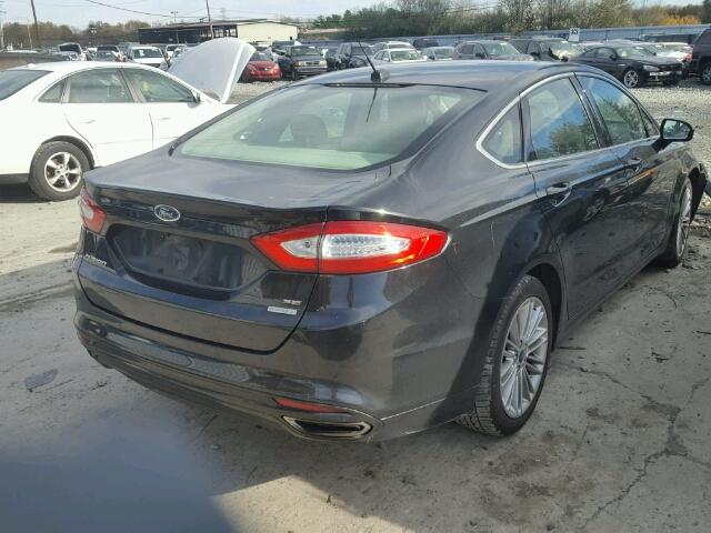 3FA6P0H98DR335379 - 2013 FORD FUSION SE BLACK photo 4