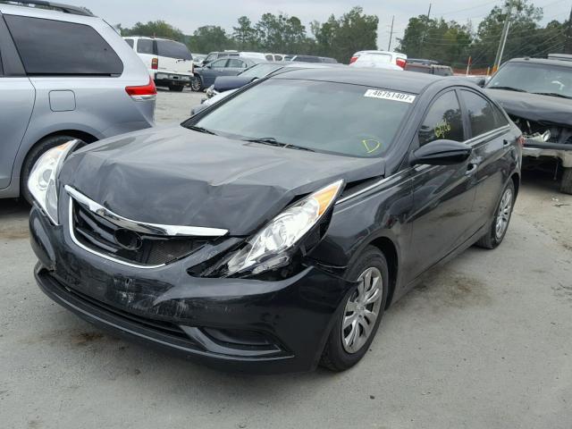 5NPEB4AC9CH500827 - 2012 HYUNDAI SONATA GLS BLACK photo 2