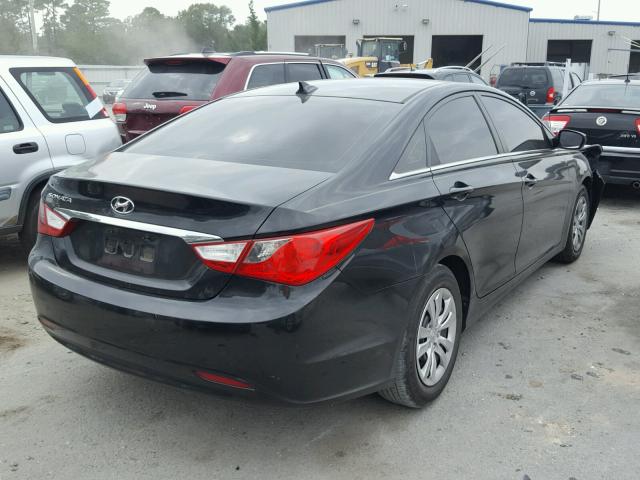 5NPEB4AC9CH500827 - 2012 HYUNDAI SONATA GLS BLACK photo 4