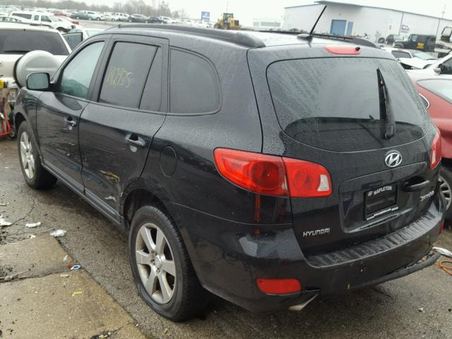 5NMSH13E88H192018 - 2008 HYUNDAI SANTA FE S BLACK photo 3