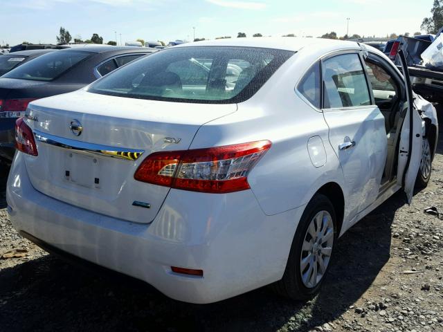 3N1AB7AP8EY322713 - 2014 NISSAN SENTRA S WHITE photo 4