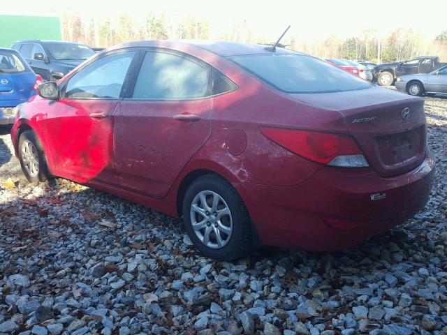 KMHCT4AEXCU128891 - 2012 HYUNDAI ACCENT RED photo 3