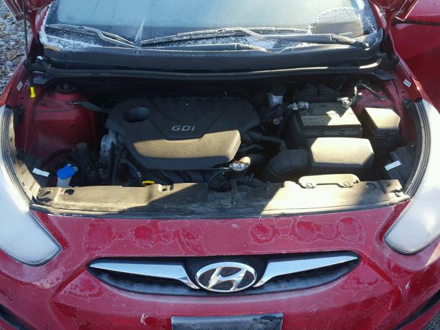 KMHCT4AEXCU128891 - 2012 HYUNDAI ACCENT RED photo 7