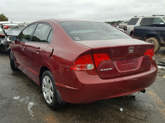 1HGFA165X7L094057 - 2007 HONDA CIVIC RED photo 3