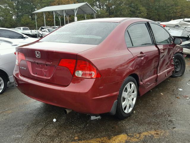 1HGFA165X7L094057 - 2007 HONDA CIVIC RED photo 4