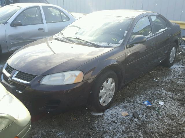 1B3EL36T74N146017 - 2004 DODGE STRATUS SE BURGUNDY photo 2