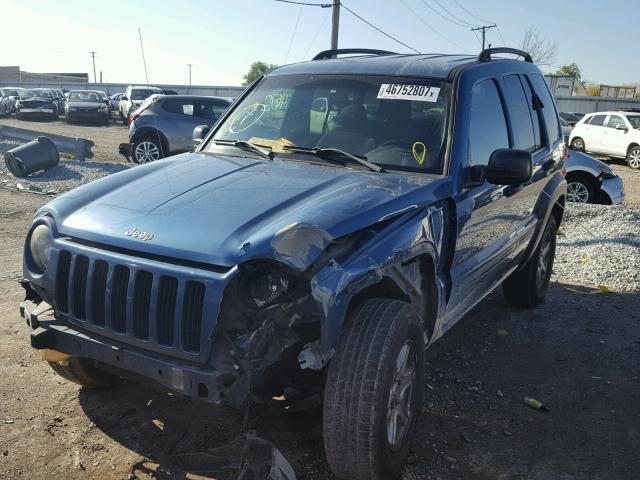 1J4GL48K03W630227 - 2003 JEEP LIBERTY SP BLUE photo 2