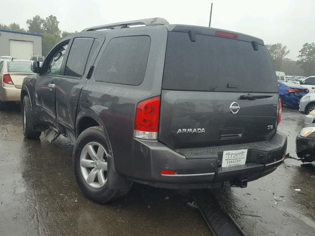 5N1AA08D38N618481 - 2008 NISSAN ARMADA SE CHARCOAL photo 3