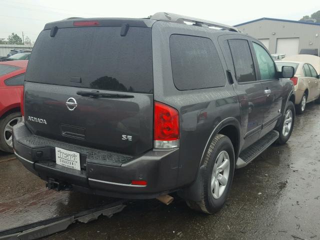 5N1AA08D38N618481 - 2008 NISSAN ARMADA SE CHARCOAL photo 4