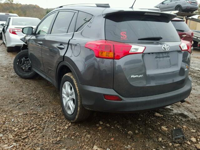 JTMZFREV8EJ015135 - 2014 TOYOTA RAV4 LE GRAY photo 3