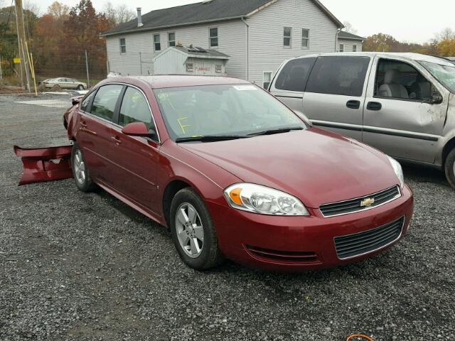 2G1WT57N191207670 - 2009 CHEVROLET IMPALA 1LT RED photo 1