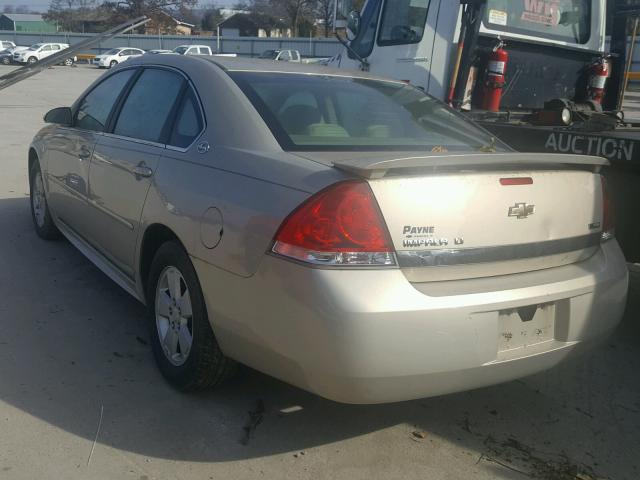 2G1WT57K791115100 - 2009 CHEVROLET IMPALA 1LT GOLD photo 3