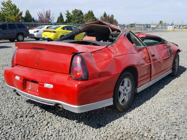 2G1WX15K529133134 - 2002 CHEVROLET MONTE CARL RED photo 4