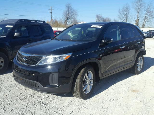 5XYKT3A6XEG428731 - 2014 KIA SORENTO LX BLACK photo 2